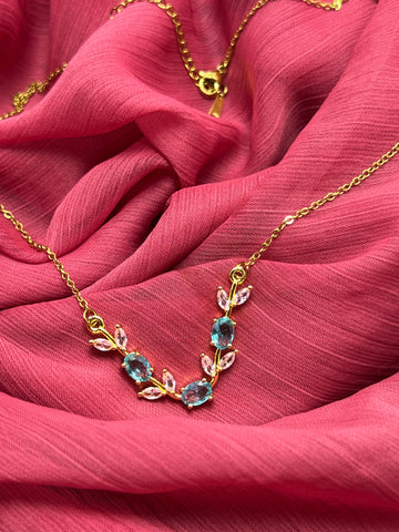 Luxury Tulip Crystal Necklace for Women | Premium Zircon Pendant Necklace