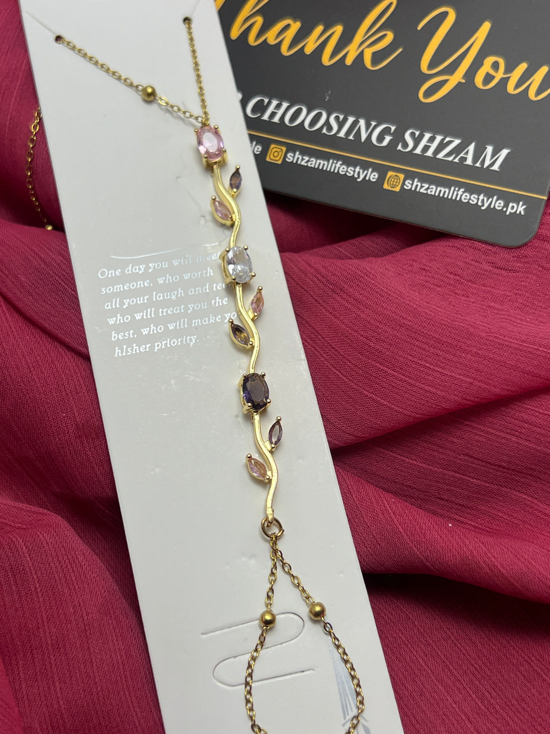 Luxury Tulip Inspired Hand Bracelet – Gold Plated Finish