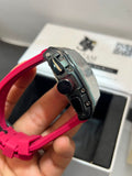 New Time Tonneau – Case Back with Red Crown & Black PVD Case Side