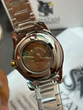 Tisselin Automatic Exhibition Case Back showing Automatic Movement and Water Resistance