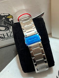 SKMEI 2459 Bracelet Back View with Blue SKMEI Branded Butterfly Clasp