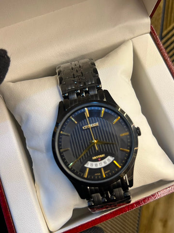 Citizen Sapphire Black - Front Dial View in Box